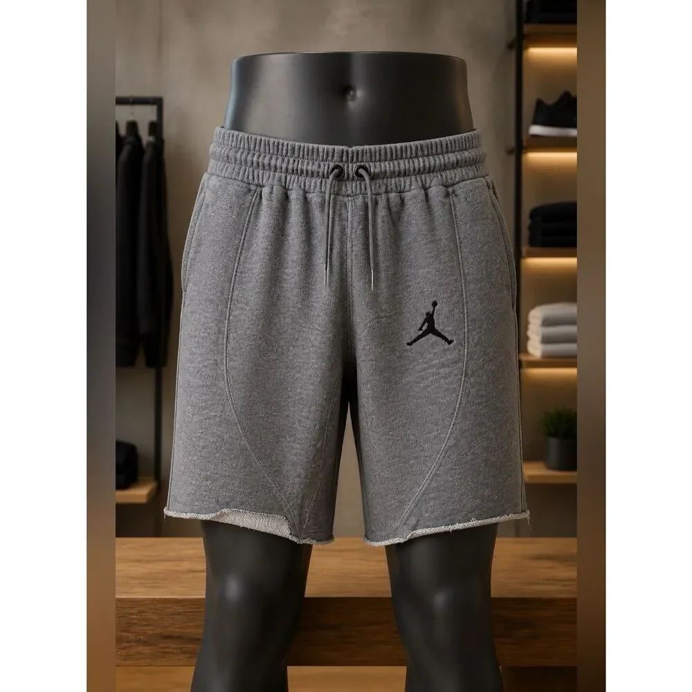 GRAY JUMPMAN AIR FLEECE ATHLETIC SHORTS SIZE LARGE